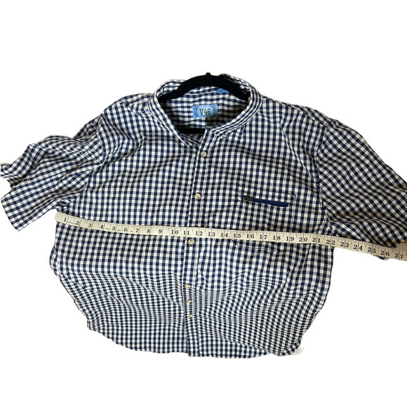 V46 Land and‎ Sea Blue and White Checkered Shirt Size XXL - Picture 8 of 9